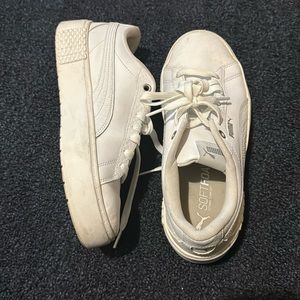 Puma Soft Foam Women's White Leather Lace Up